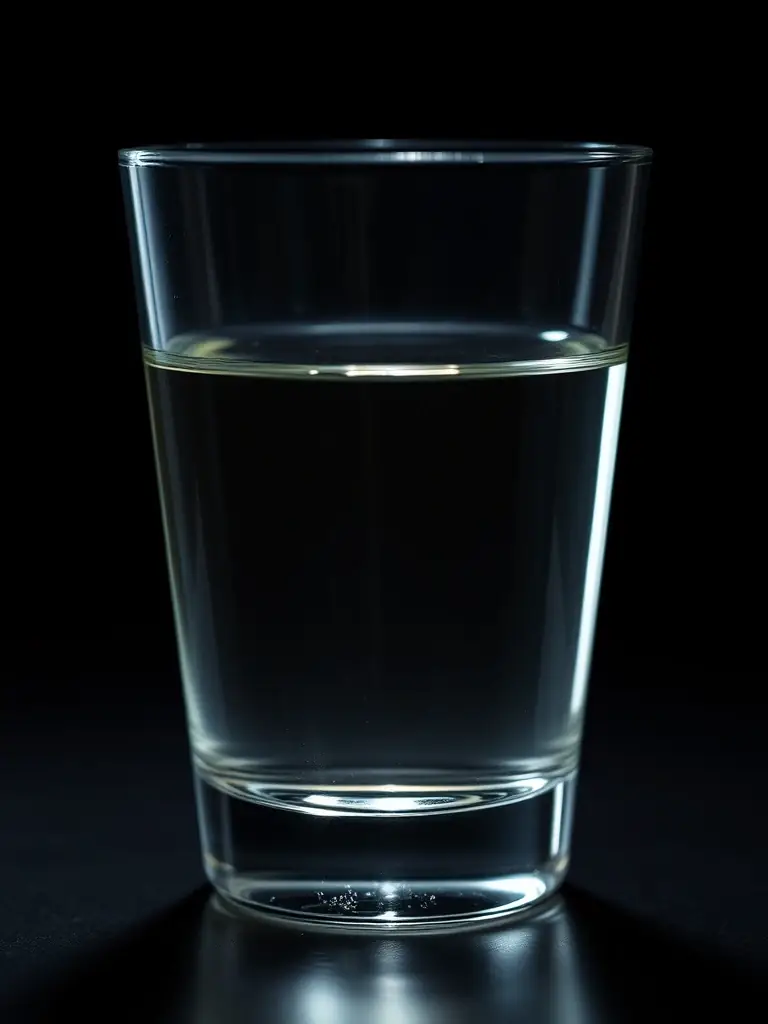 A close-up shot of a glass of clear liquid, symbolizing the challenges of alcohol addiction and the path to sobriety at Eternity Recovery.